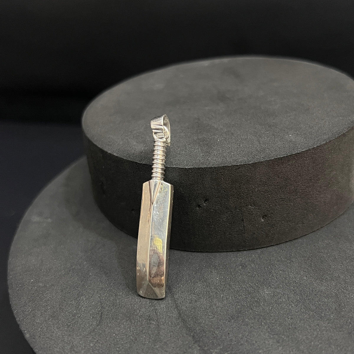 Silver Unisex Pendant Cricket Bat 925