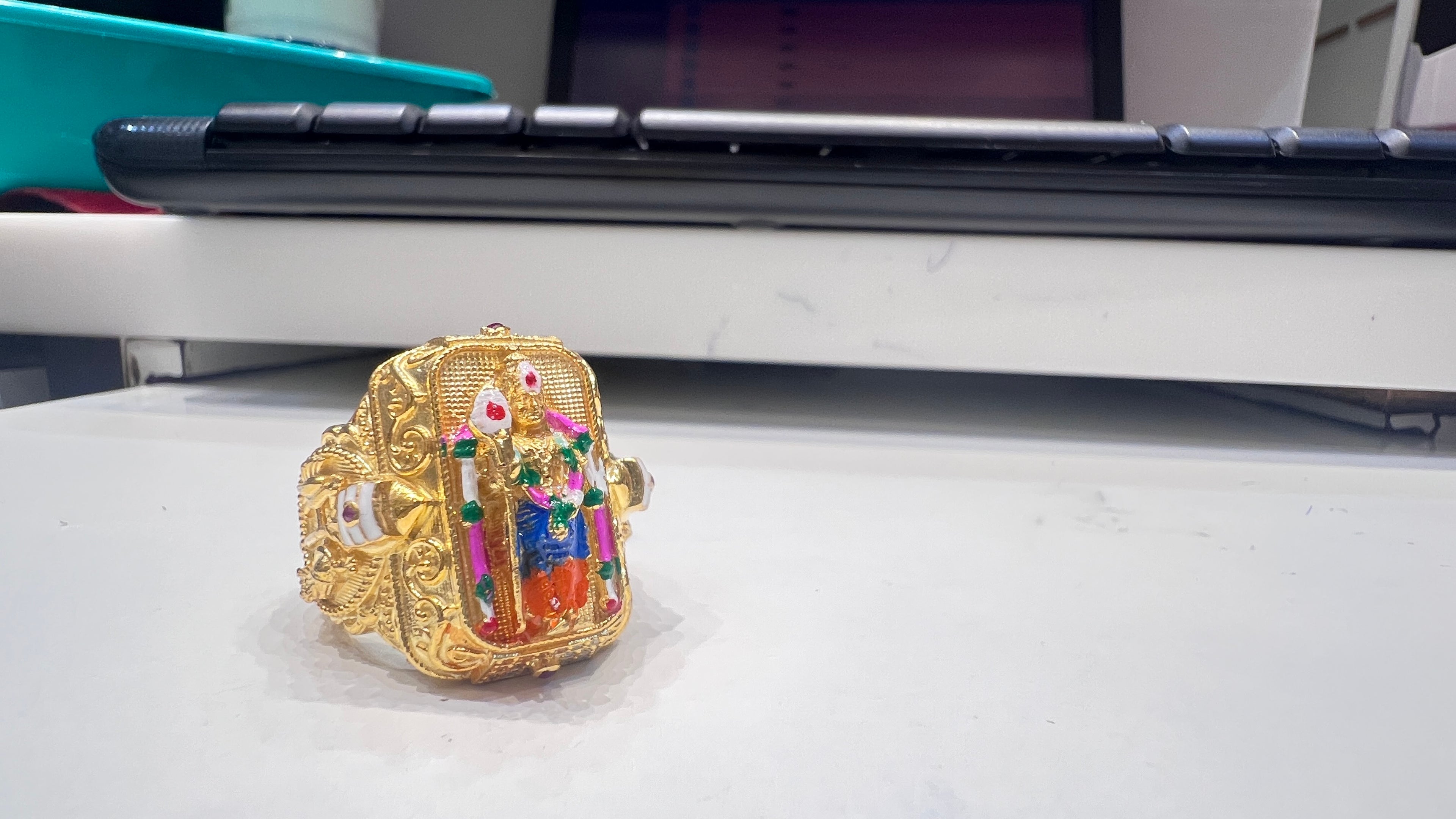 Murugan Ring Silver Gold Polish_Order