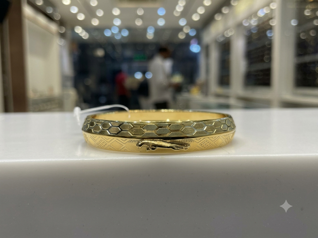 Silver Mens Kada CNC Jaquar DS Full Gold Finish R