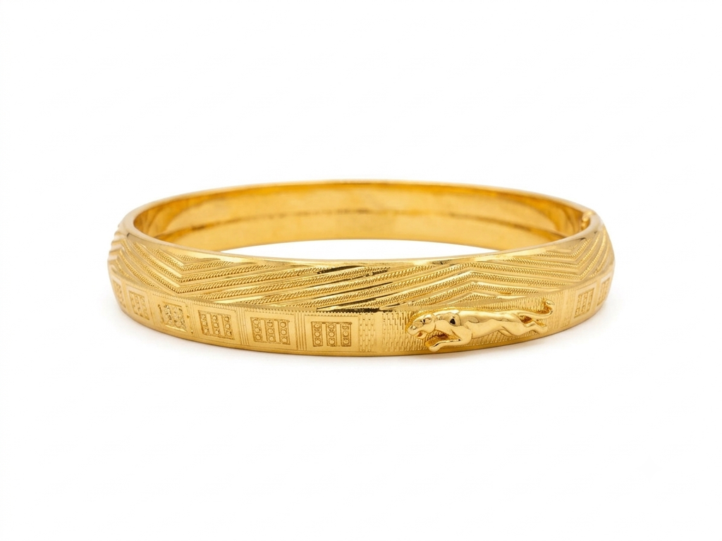 Silver Mens Kada CNC Jaquar DS Full Gold Finish R