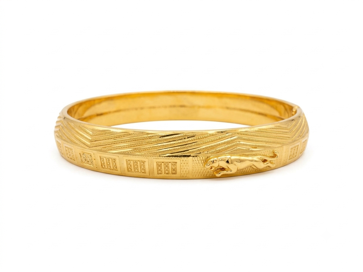Silver Mens Kada CNC Jaquar DS Full Gold Finish R