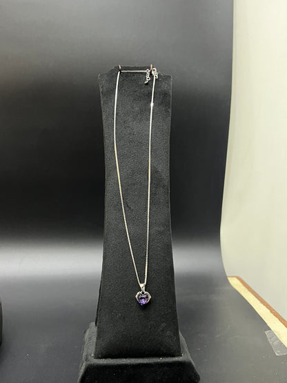 Ladies Pendant Chain _Purple Stone