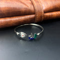 Silver Unisex Vel Kada Peacock P3