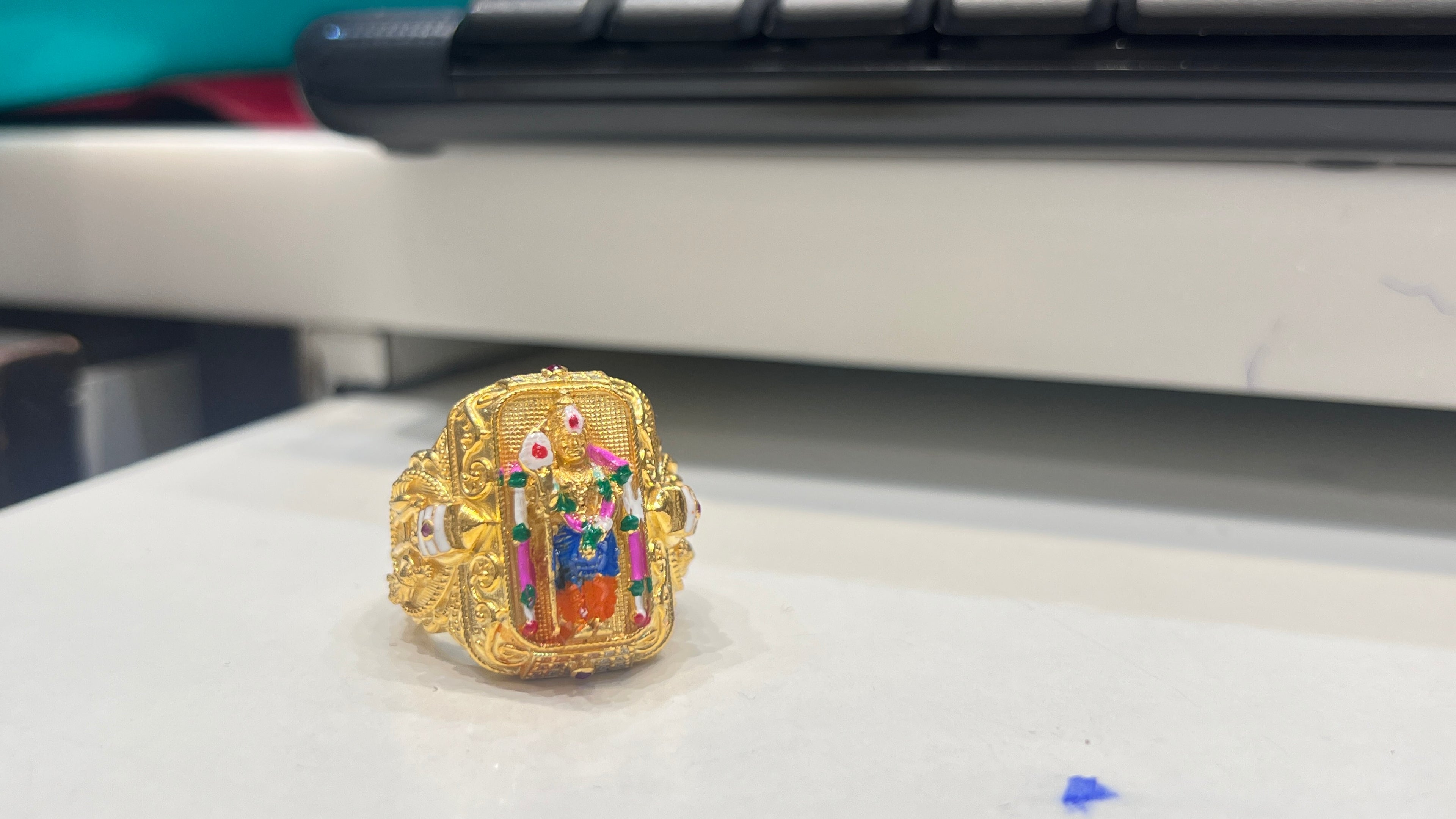 Murugan Ring Silver Gold Polish_Order