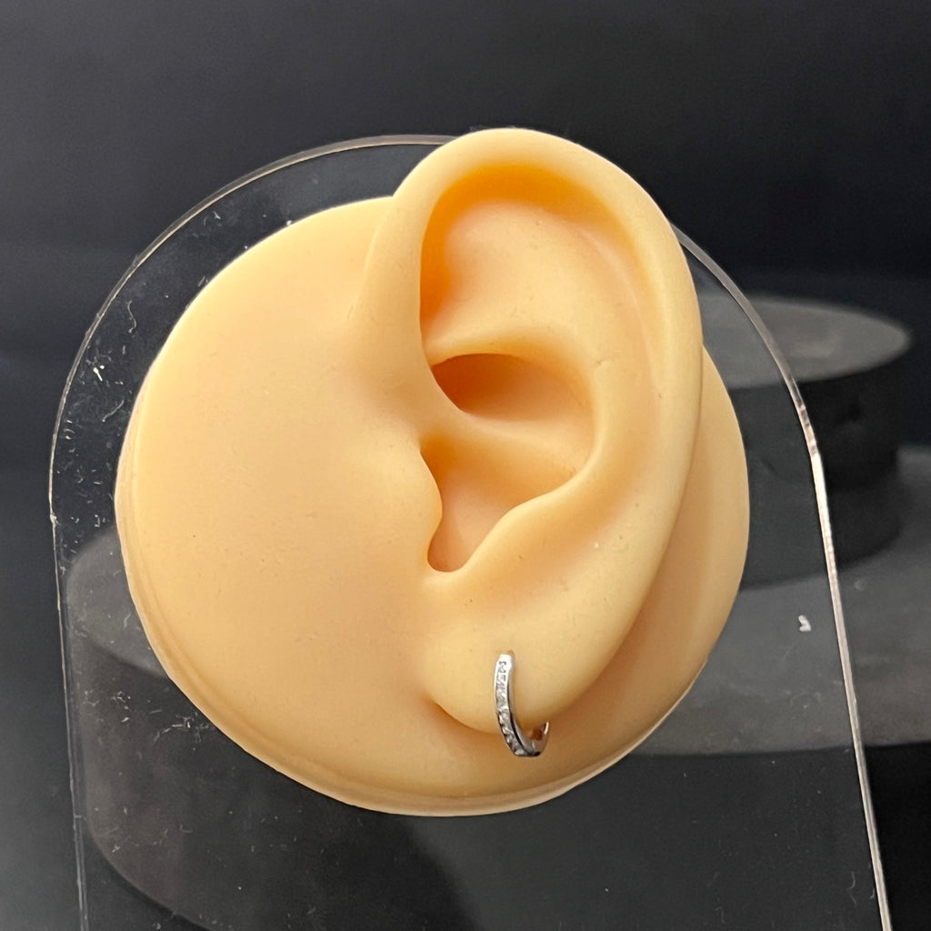 Silver Ear Ring (Earloops) Unisex Model Pair