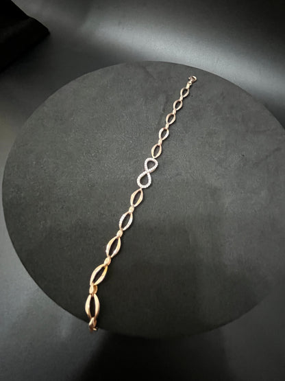 Ladiea Bracelet _Rosegold & Silver Infinity