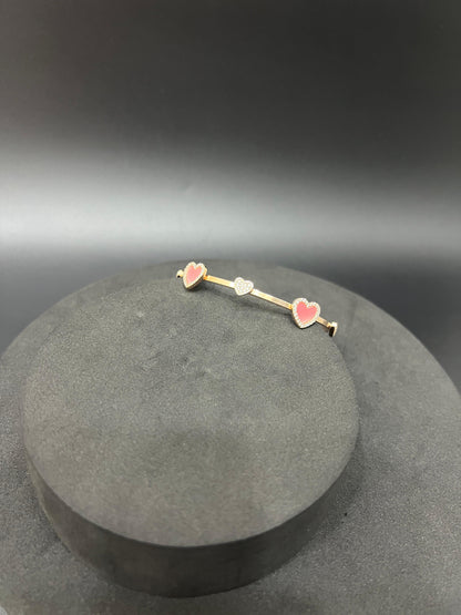 Ladies Kada_Rosegold Red Heart