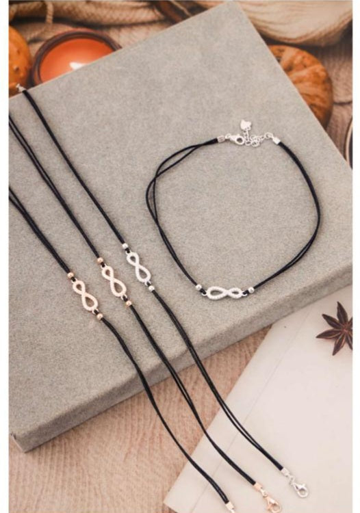 Silver ladies Anklets_Infinity Thread