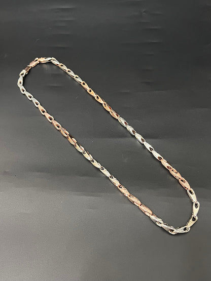 Men's Chain_Italian oval Bahubali Rosegold Chain