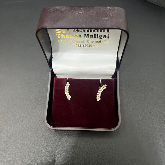 Silver Second Studs  C Type Rosegold