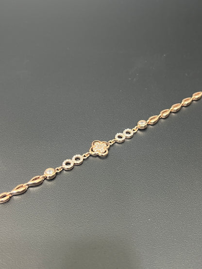 Ladies Bracelet _Rose gold stone