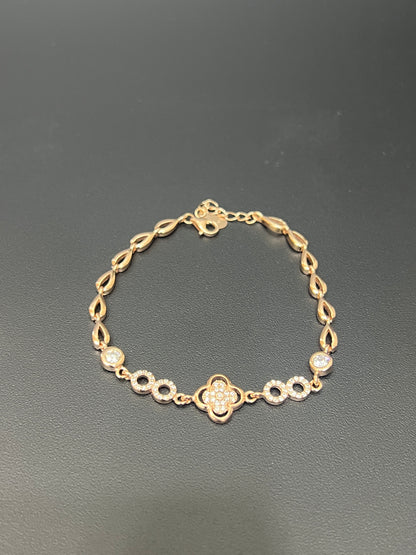 Ladies Bracelet _Rose gold stone