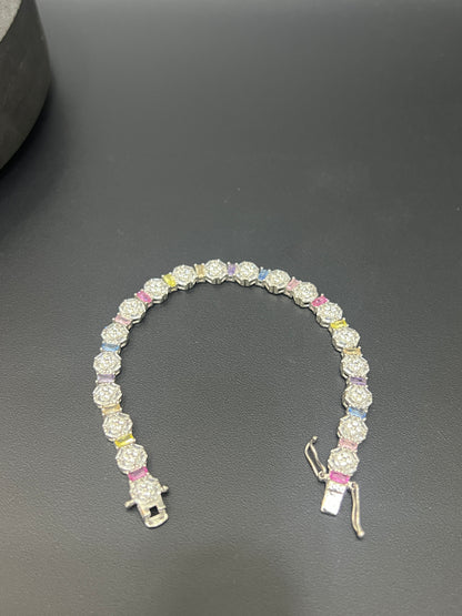 Ladies Bracelet_Silver multi color