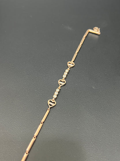 Ladies Bracelet_Rose gold Stone