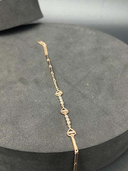 Ladies Bracelet_Rose gold Stone