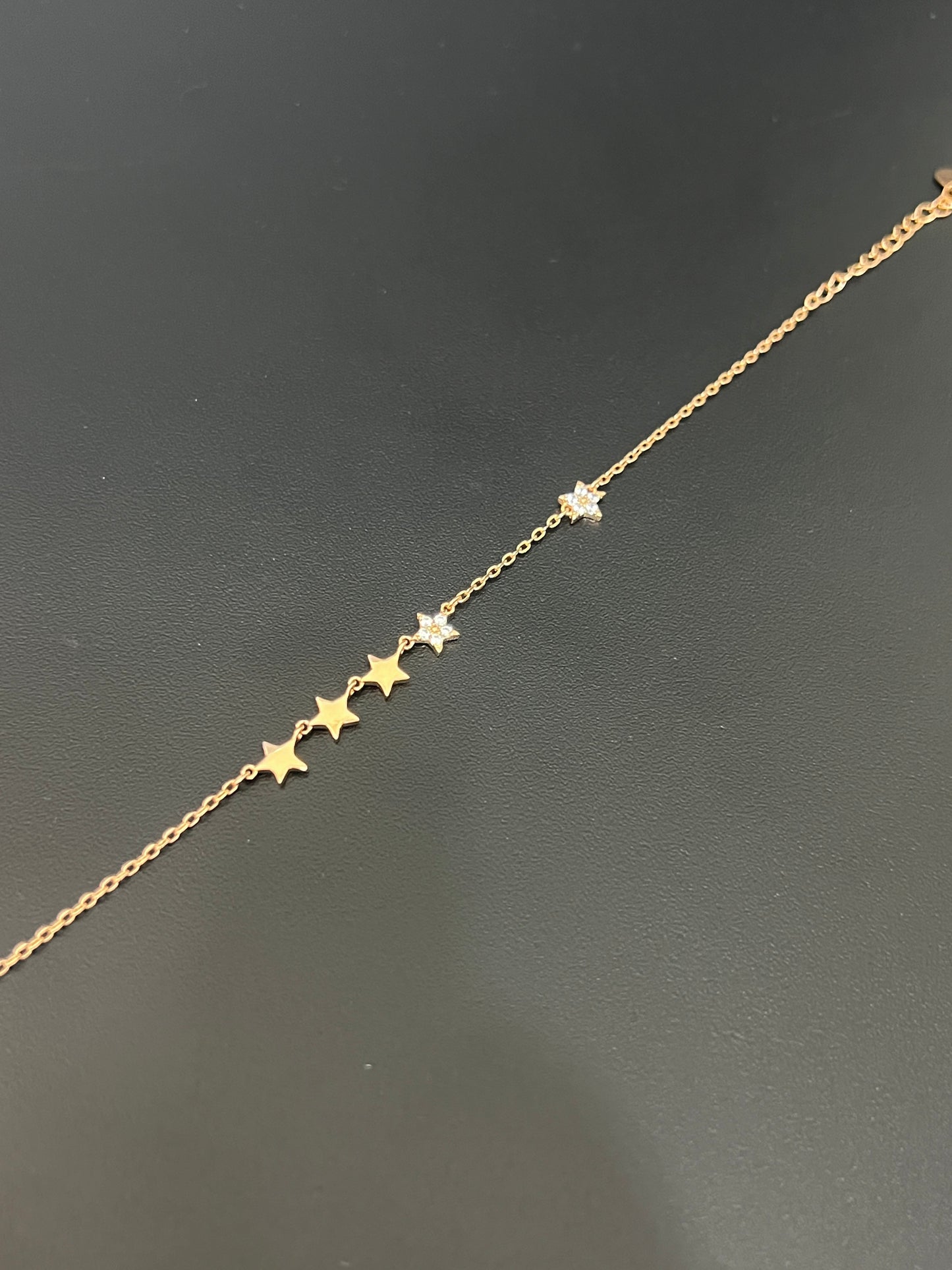 Ladies Bracelet_Rosegold Star Stone