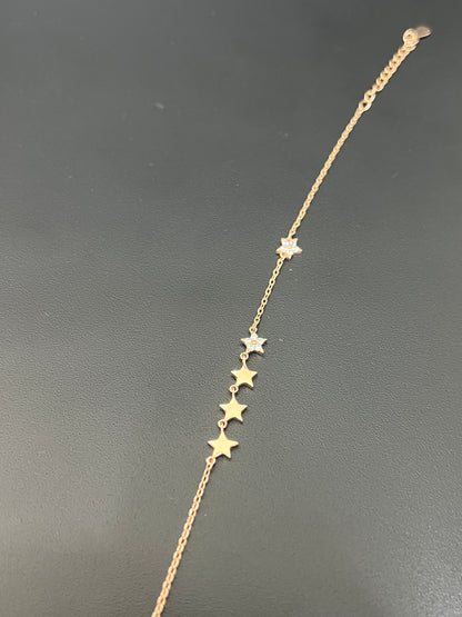 Ladies Bracelet_Rosegold Star Stone