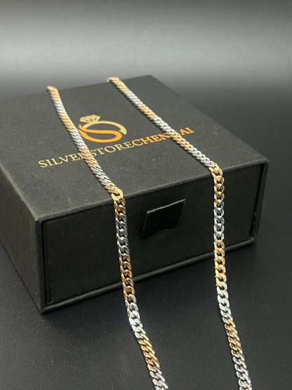 Gents Silver Chain_ RoseGold