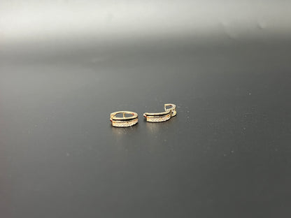 Second  Studs Rosegold_White stone