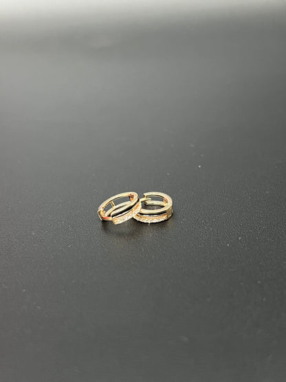 Second  Studs Rosegold_White stone