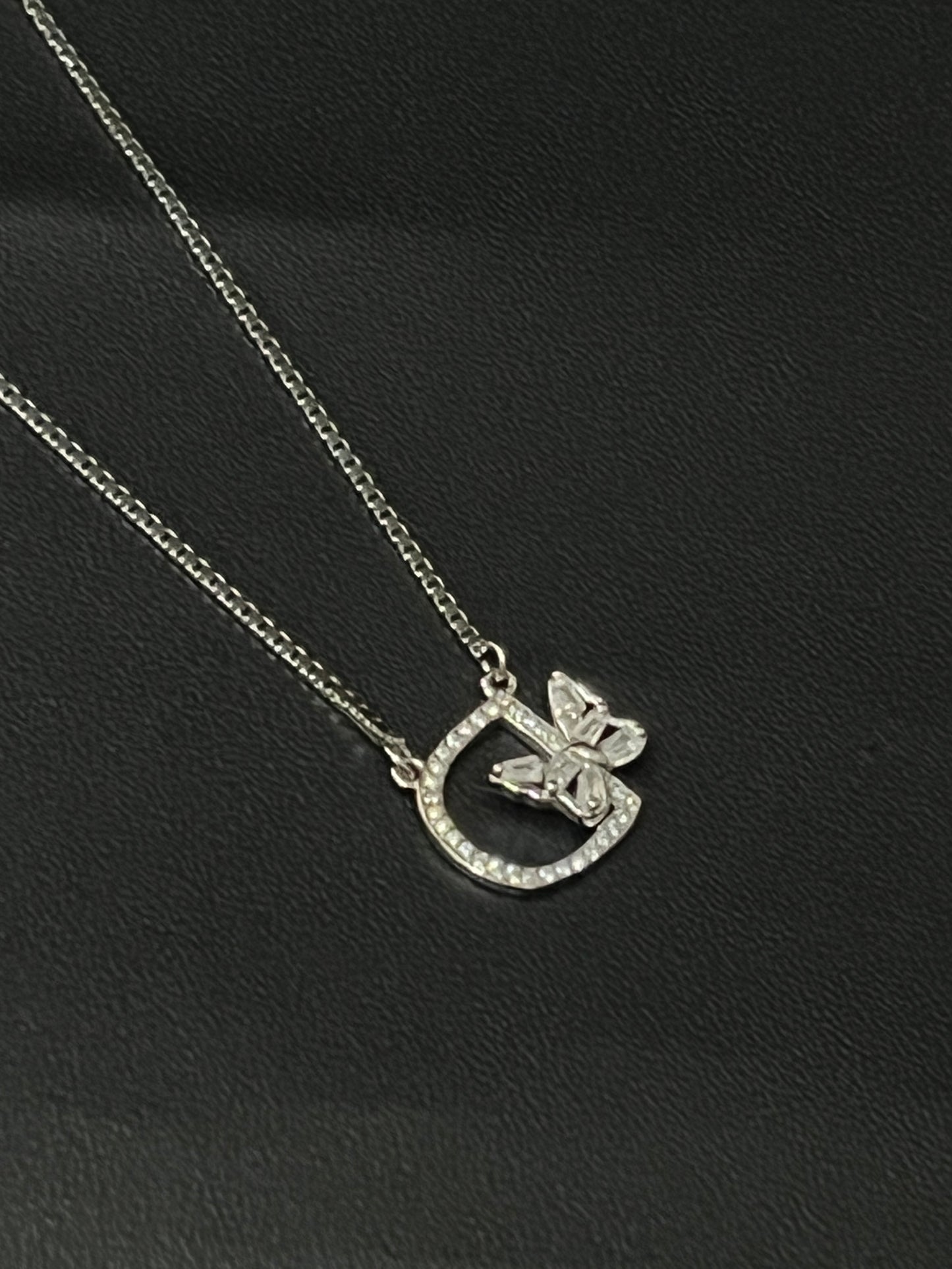 Ladies Pendant Chain_Initial D With Butterfly