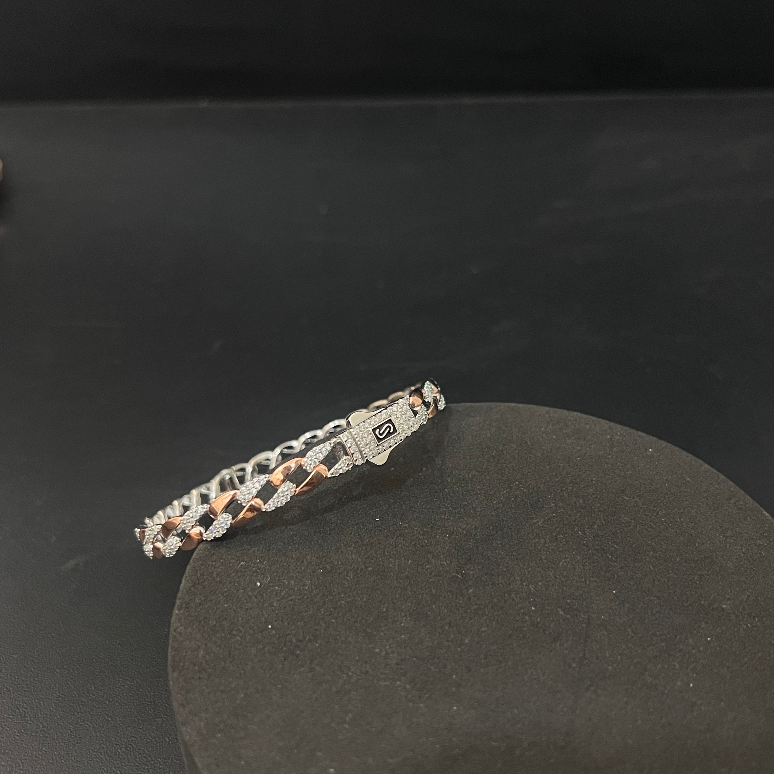 Sliver Unisex Kada Cuban Links Multi Colour