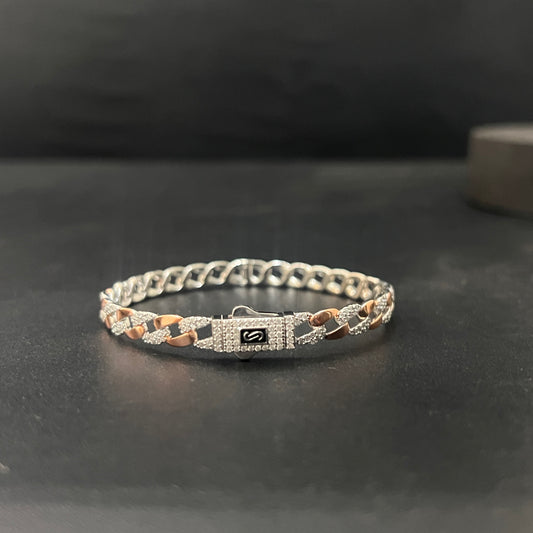 Sliver Unisex Kada Cuban Links Multi Colour