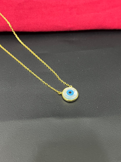 Ladies Pendant_Evileye Gold polish Chain