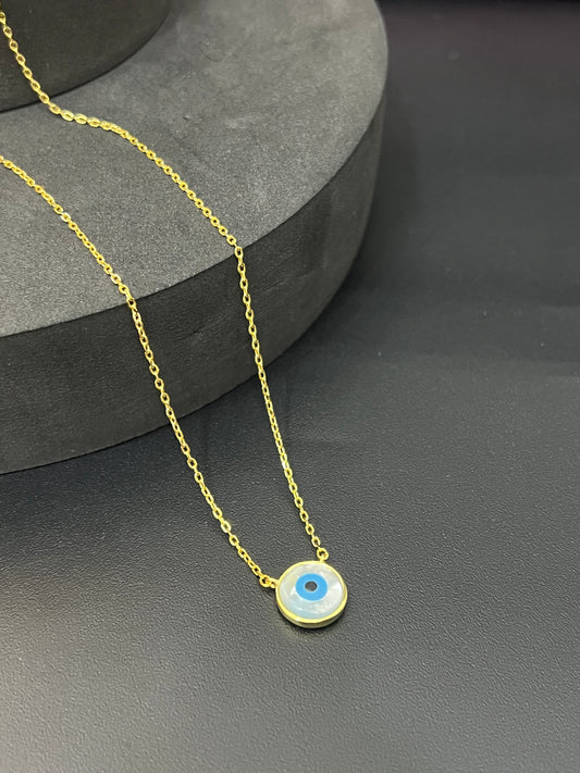 Ladies Pendant_Evileye Gold polish Chain