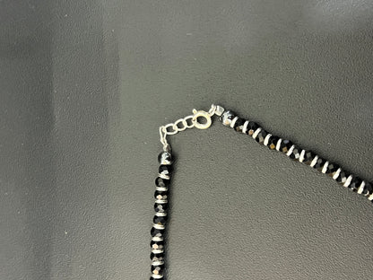 Ladies Anklet_Silver Black Bites