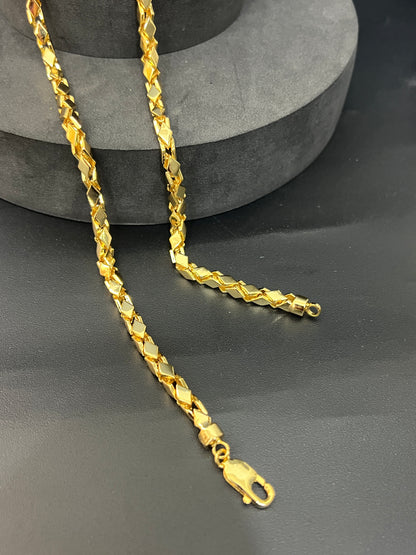 Men's Chain_Italian Kathli Chain(gold finished)