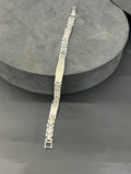 Silver Mens Bracelet oxidised Finished 925
