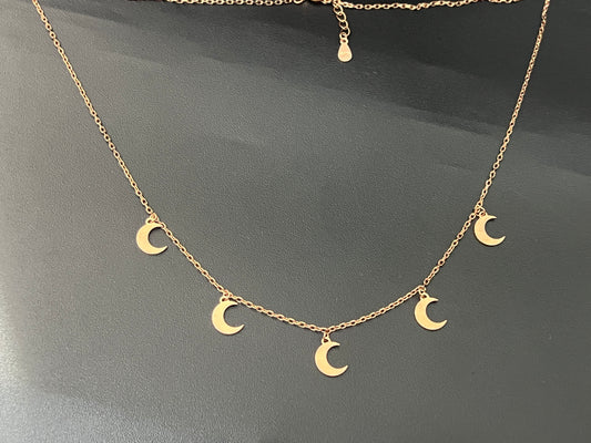 Ladies_Rose Gold Moon Chain