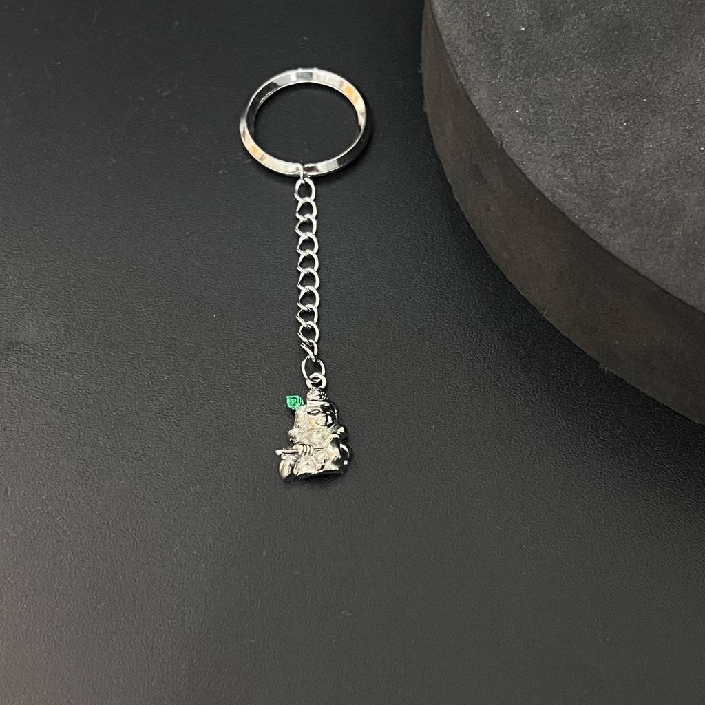 Silver Krishna Key Chain