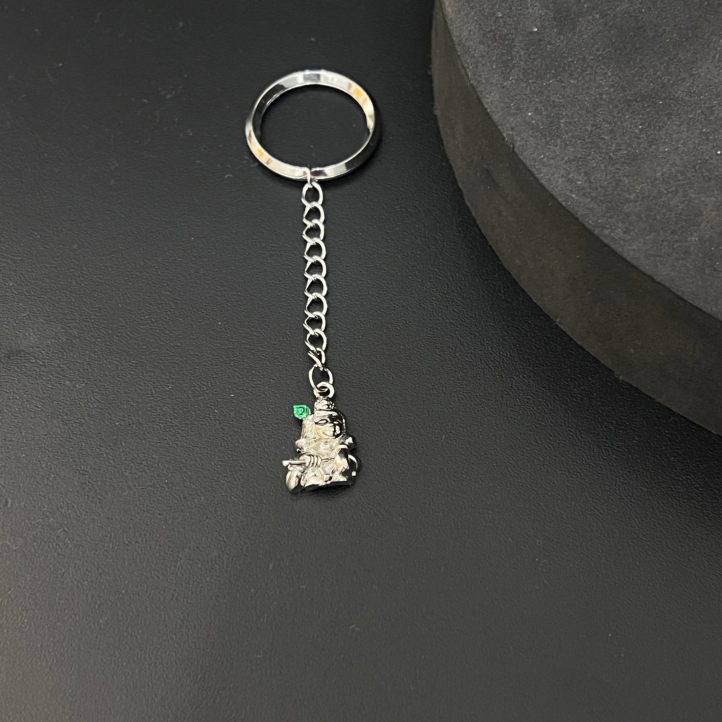 Silver Krishna Key Chain