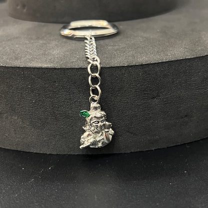 Silver Krishna Key Chain