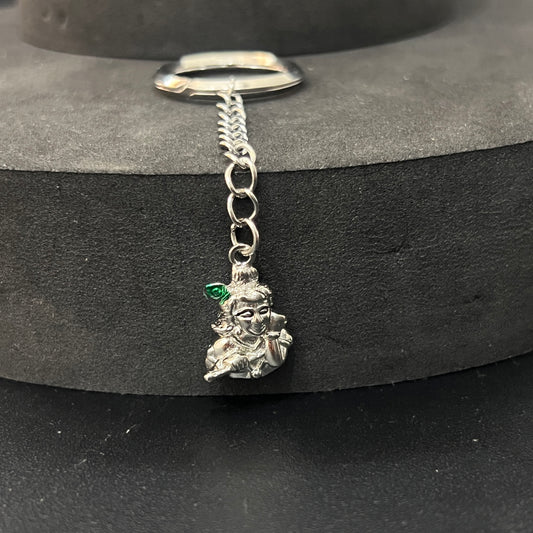 Silver Krishna Key Chain