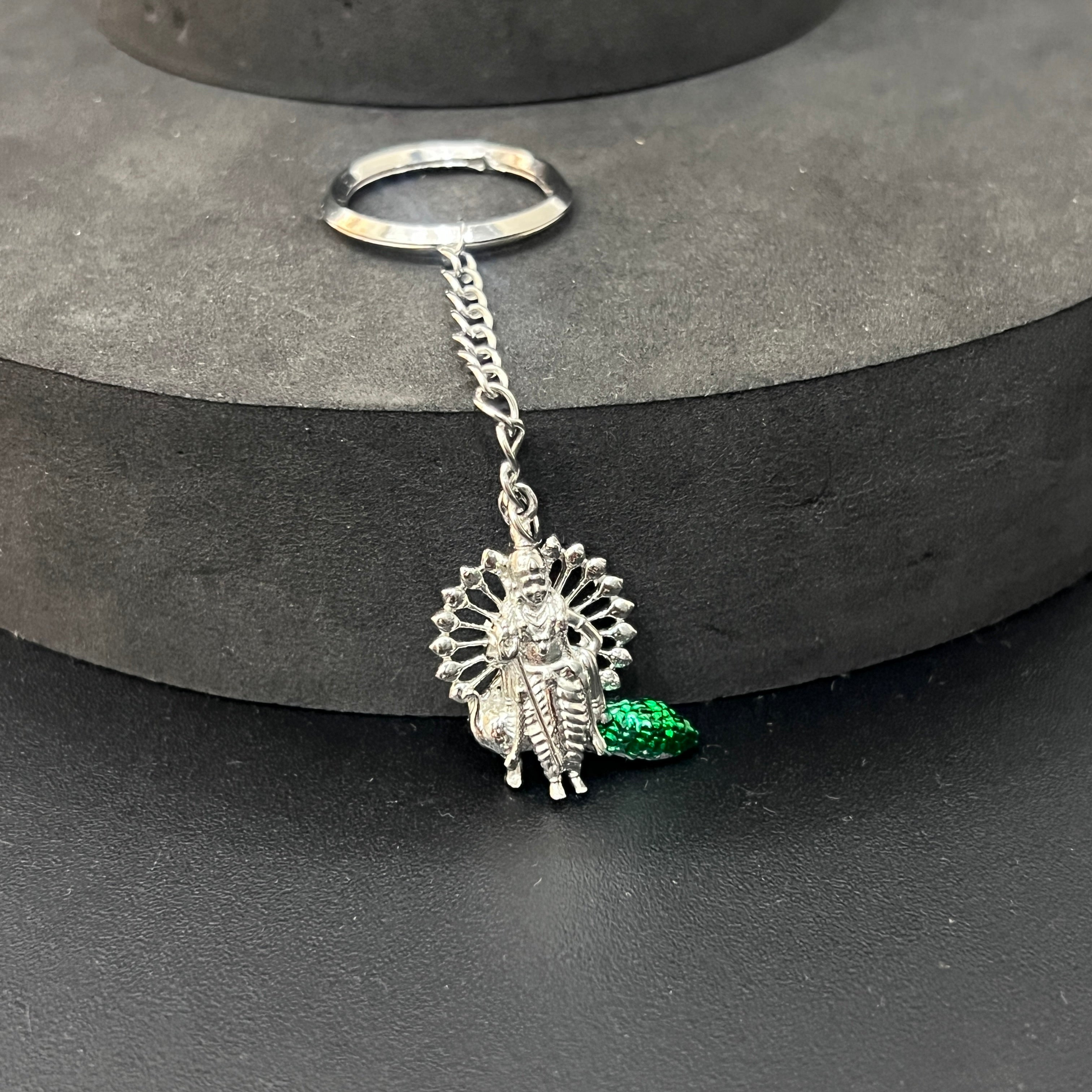 Silver Murgar & Peacok Key Chain  D2