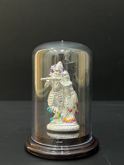 Pure Silver Radha Krishna Idol