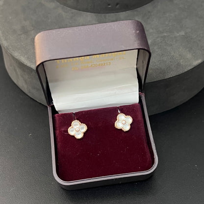 Sliver Ladies Stud Flower Rosegold