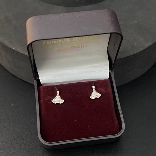 Sliver Ladies Stud C Cut Rosegold