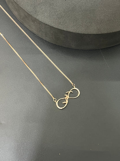 Ladies Infinity Rose Gold Pendent Chain