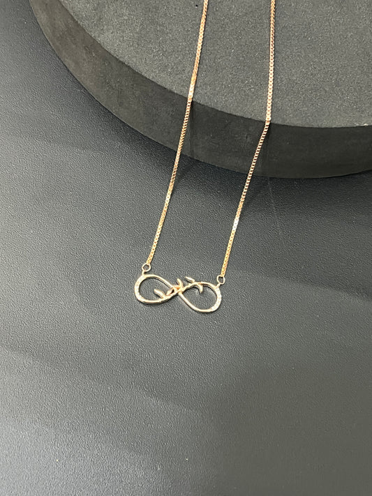 Ladies Infinity Rose Gold Pendent Chain