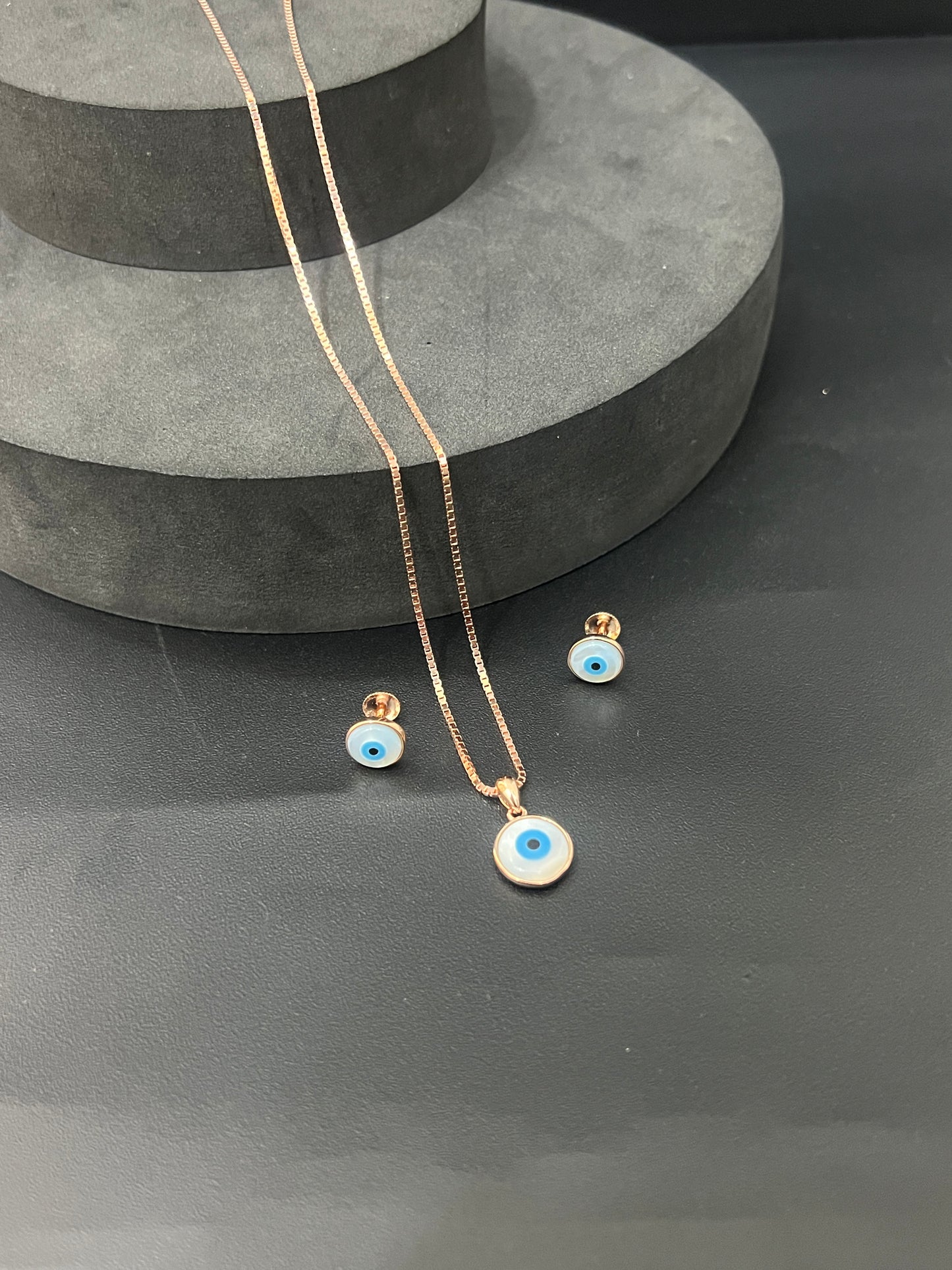 Ladies Pendent_Set Evileye Chain