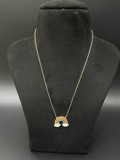 Ladies Pendant _rainbow Chain