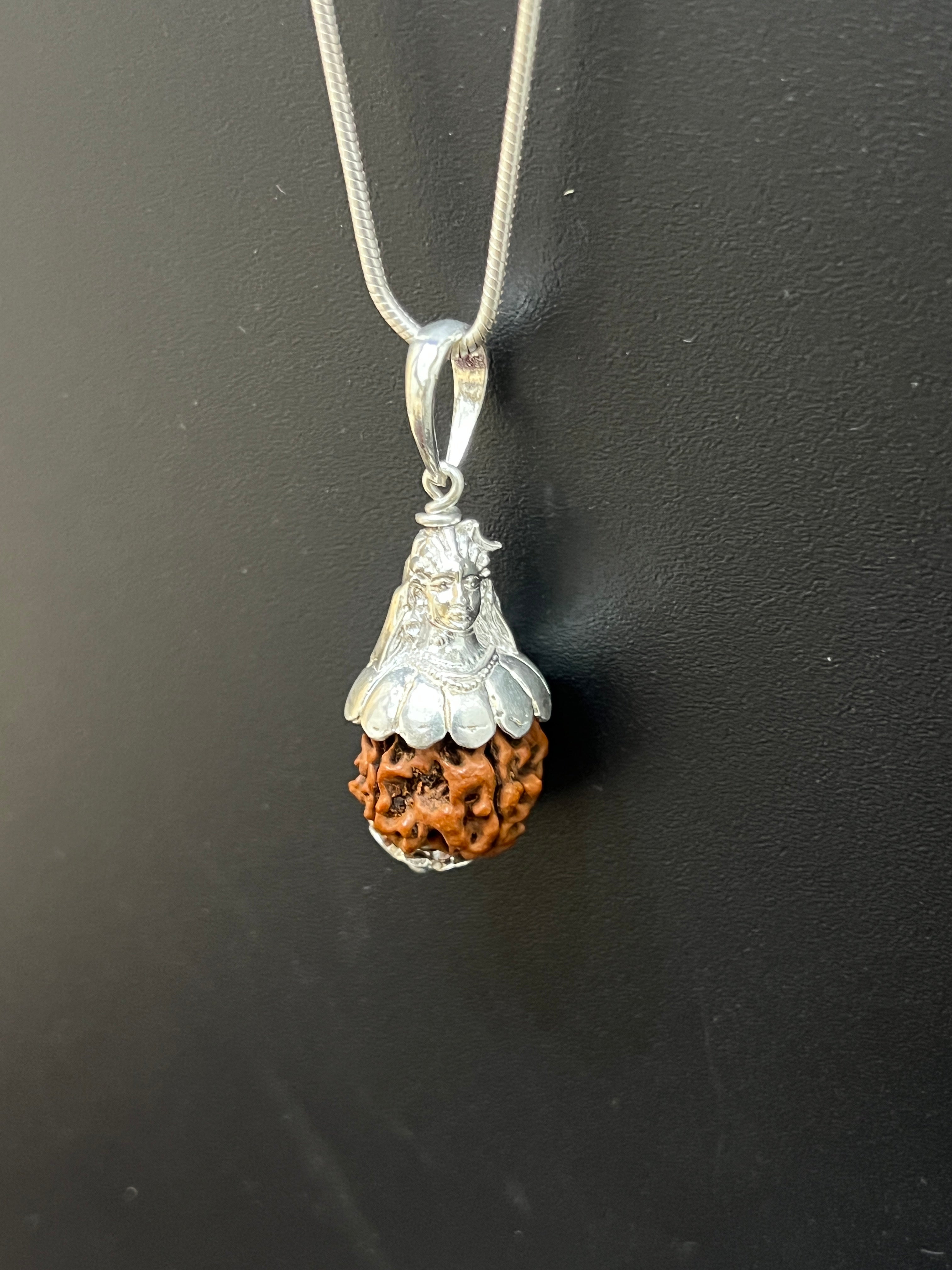 Silver-Shiv_Rudraksh Pendant