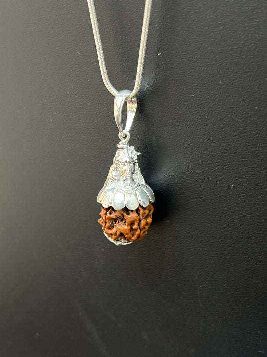 Silver-Shiv_Rudraksh Pendant