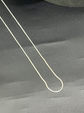 Silver  Womens Solid Slim Chain