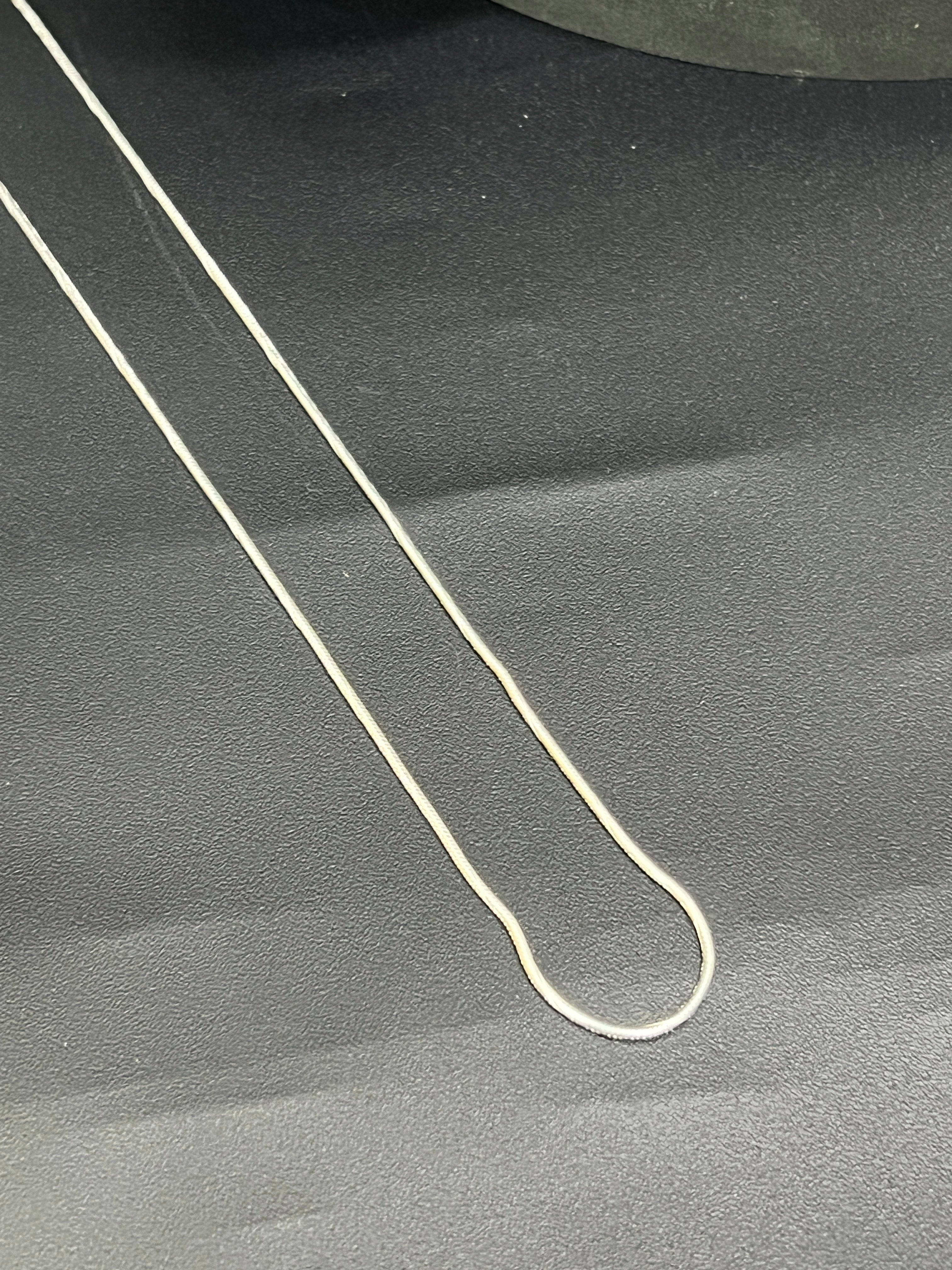 Silver Solid Slim Chain Men's