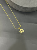 Gold Polish Om Pendant Chain
